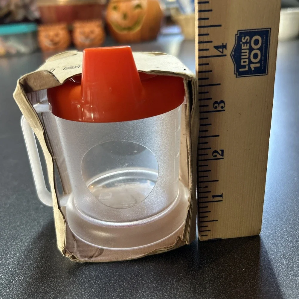 Vintage Ikea Sippy Cup Hungrig Orange 2 Handle Kids Drinkware